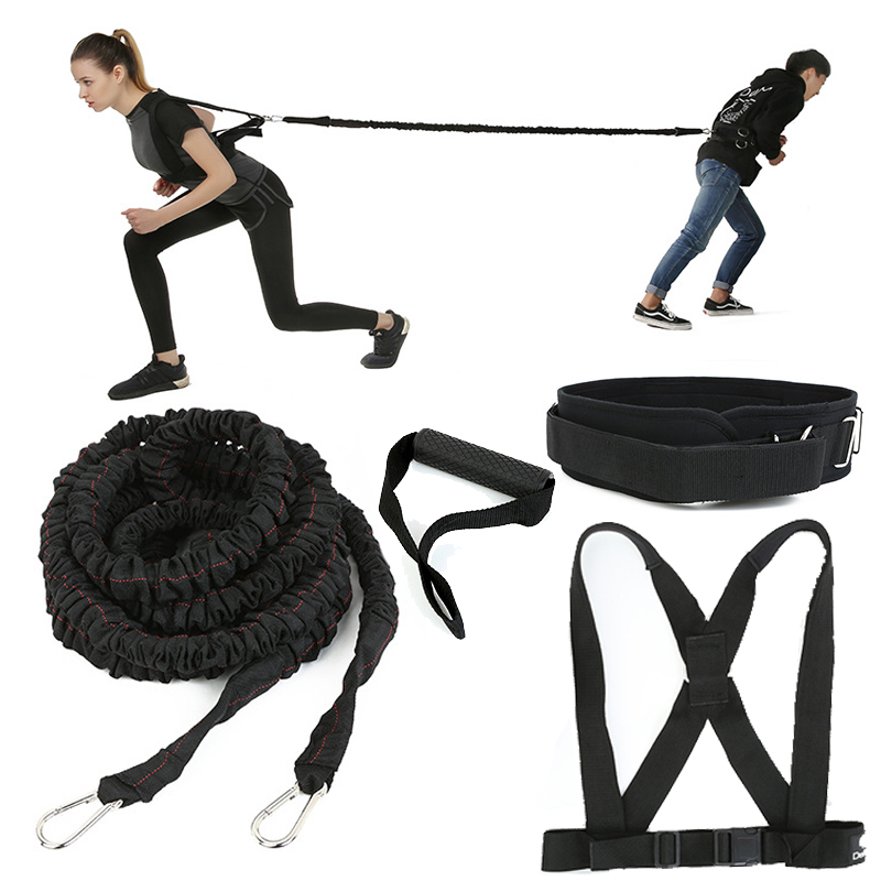 

4 Pcs/set Strength Training Viper Cord Two Person Partner Resistance Band Shoulder Harness Vest Waist Belt Resistor Trainer