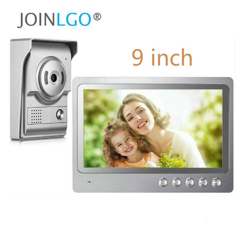 

9 inch Wired Video Intercom System Video Doorbell Door Phone Home Security kit Free Shipping
