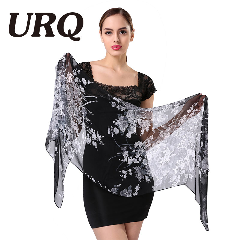 

Spring Style Long Chiffon Silk scarves 50*160cm Floral style flowers Floral print scarves Woman Scarf Q5A16281