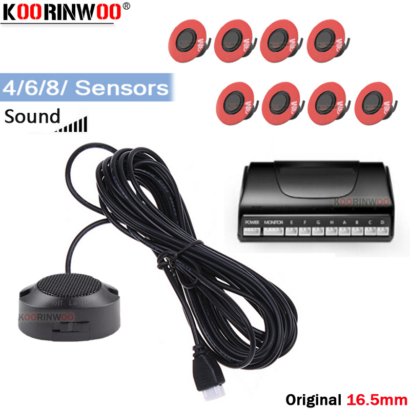 

Koorinwoo Parkmaster Original Circle Flat 13MM Step Speaker Car Parking Sensor Front back Buzzer Car Detector Parking Assistance