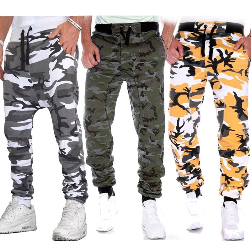 

ZOGAA Men Pleated Camouflage Pants Hip Hop Harem Joggers Trousers Male Sweatpants Plus Size -3xl Large Pockets Pants for Man, Gray
