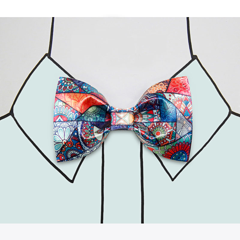 

New Free Shipping fashion men's male color print baroque goth original groom best man wedding host emcee banquet bow tie check