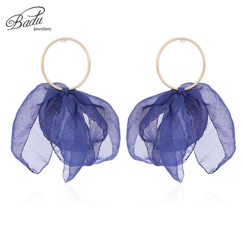 

Stud Badu Lovely Bohemian Yarn Flower Earrings For Women Romantic Christmas Jewelry Gift Girls Colorful Earring Wholesale