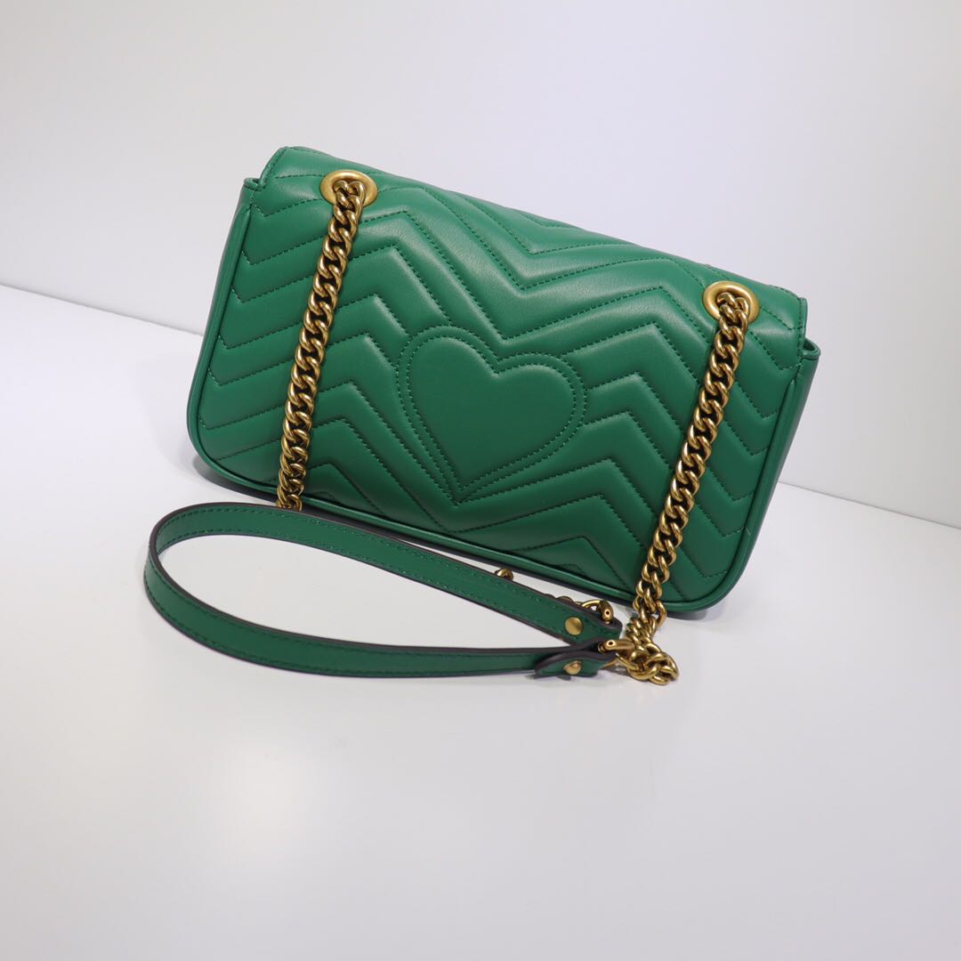 

Hot sell classic Genuine leather women shoulder bag fashion womens crossbody bag women letter bags Womens change handbags with box, Green