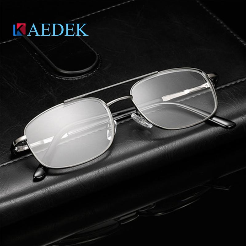 

KAEDEK Metal Reading Glasses Women & Men Clear Lens Presbyopic Glasses Optical Spectacle With Diopter Unisex Retro Round +1 1.5
