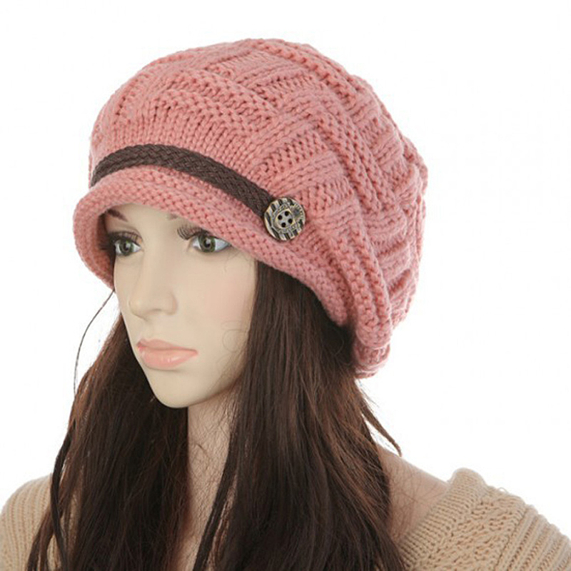 

Newly Fashion Women Ladies Winter Warm Knitted Rageared Baggy Beanie Hat oversized Braided Cap FIF66, Khaki