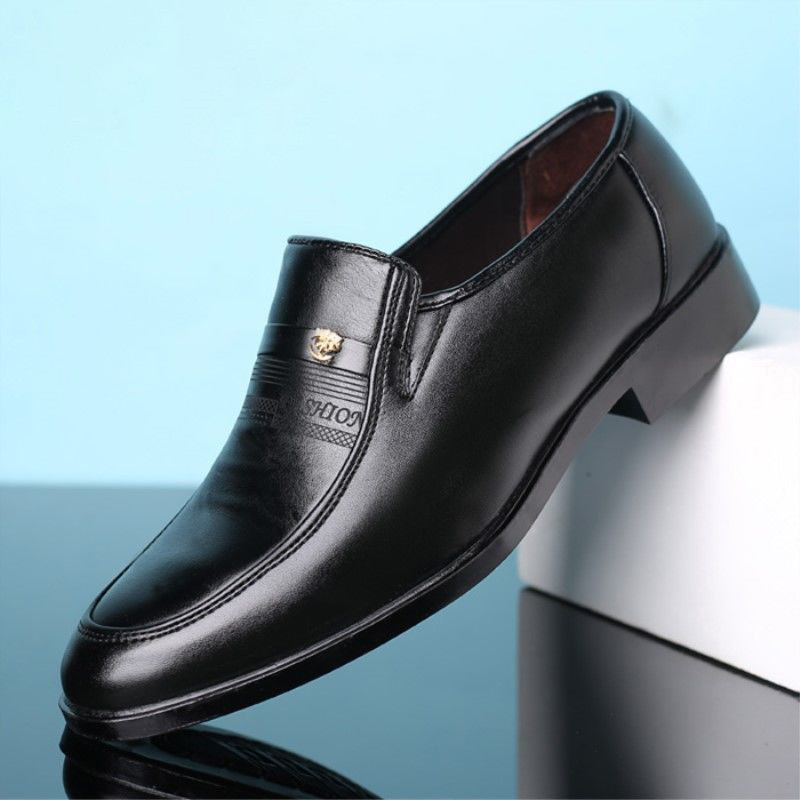

2020 Brand Autumn Man Leather Shoes Slip On Flats Oxford Business Office Formal Wedding Shoe Pointed Toe Men Dress Leather Shoes, B-2