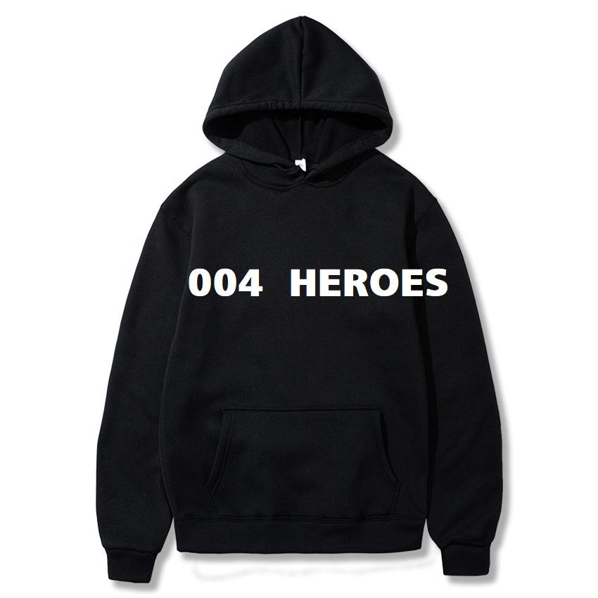 

004 HEROES Custom Logo Hoodies Harajuku DIY Logo Text Photo Pullover Sweatshirt With Pocket Streetwear Hip Hop Tops Moletom, Khaki 004 heroes