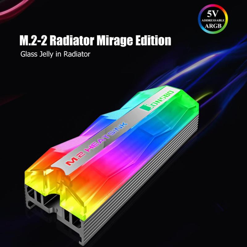 

Jonsbo M.2-2 Color Light M.2 SSD Heatsink 5V 3Pin Solid State Drive Cooler Heat Thermal Dissipation Radiator Cooling