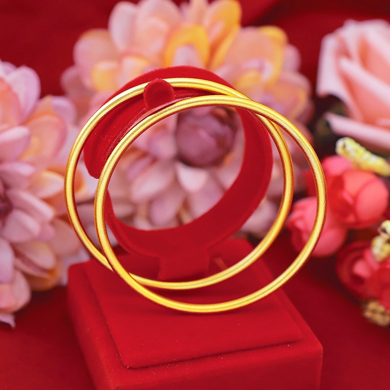 

1 Pieces Traditional Classic Bangle Unopenable 18K Yellow Gold Filled Womens Simple Style Bangle Bracelet Gift Female Accessories Present
