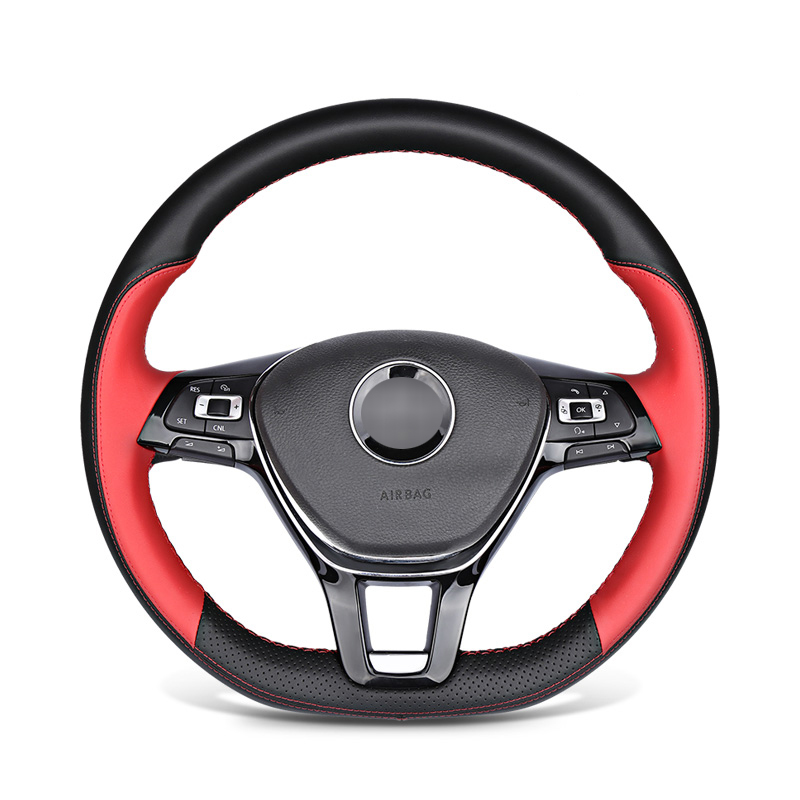 

Hand-stitched Artificial Leather Car Steering Wheel Cover for Volkswagen VW Golf 7 Mk7 New Polo Passat B8 Tiguan Sharan car accessories