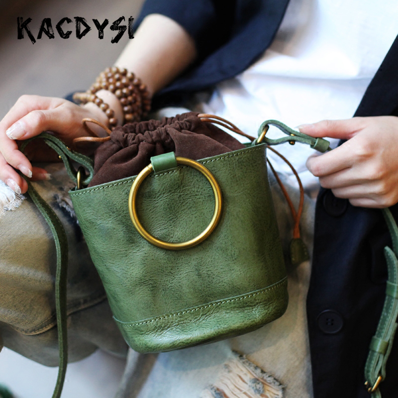 

100% Genuine Leather Simple Fashion Women's Handbag Luxury Lady Tote Shoulder Purse Quality Messenger Bag Body Bags, Green