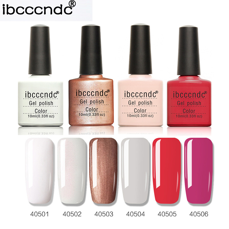 

Ibcccndc 6pcs/lot 10ml Soak Off Nail Polish DIY Kit Nail Gel Set Lucky Gel Varnish Set Tools Kit for Manicure Extension, Remark the colors