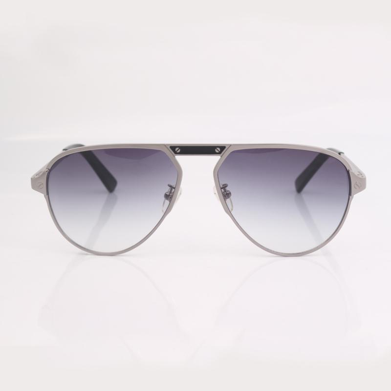 

Silver metal frame sunglasses women and men fashion gradient grey lens eye wear