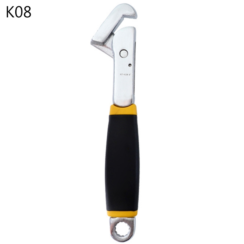 

Chrome Vanadium Steel Adjustable Wrench Portable Hook-shaped Quick Wrenches K4UA