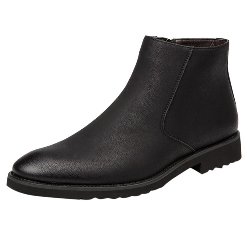 

SAGACE Casual Shoes Men Boots Men 2020 Large Size Short Boots Low Shoes zipper Retro England Tooling for Sewing, Bw