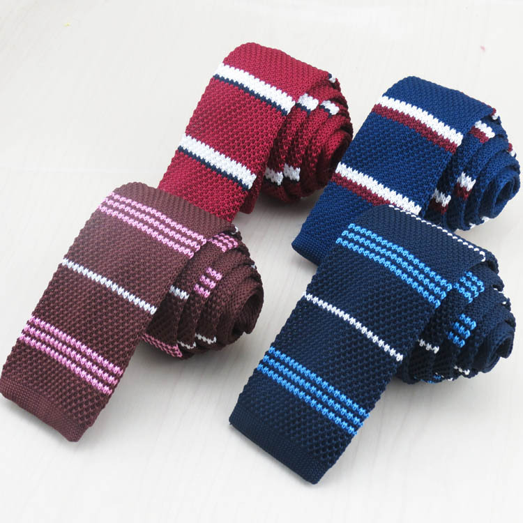 

Man han edition fashion leisure men stripes knit tie/Two styles of four colors/Simple and fashion/Knit couples tie