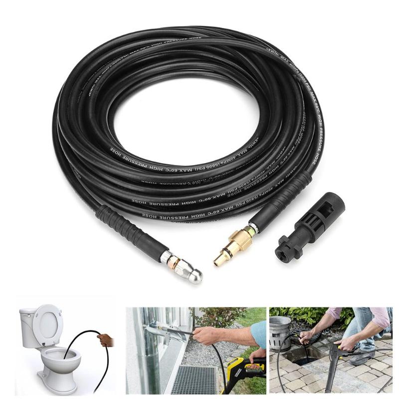 

15M 40MPa 5800PSI Industrial Garden High Pressure Car Washing Machine Special Tube Cleaning Machine Drainage Cleaning Water Pipe, Black