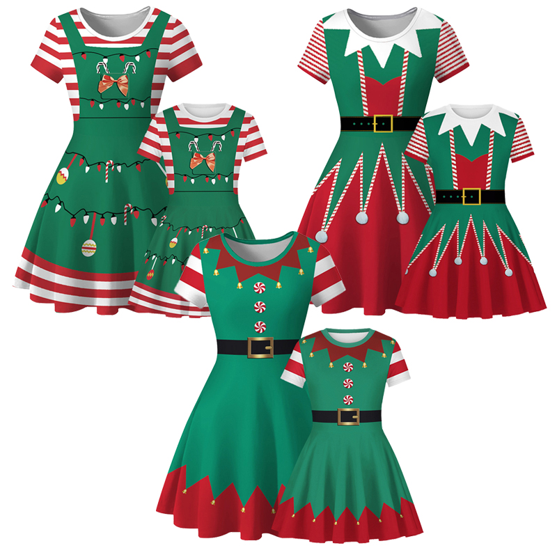 

Family Matching Christmas Dress Teens Girls Party Dresses For Girls Family Matching Outfits Mom Daughter Dresses Carnival Dress, White