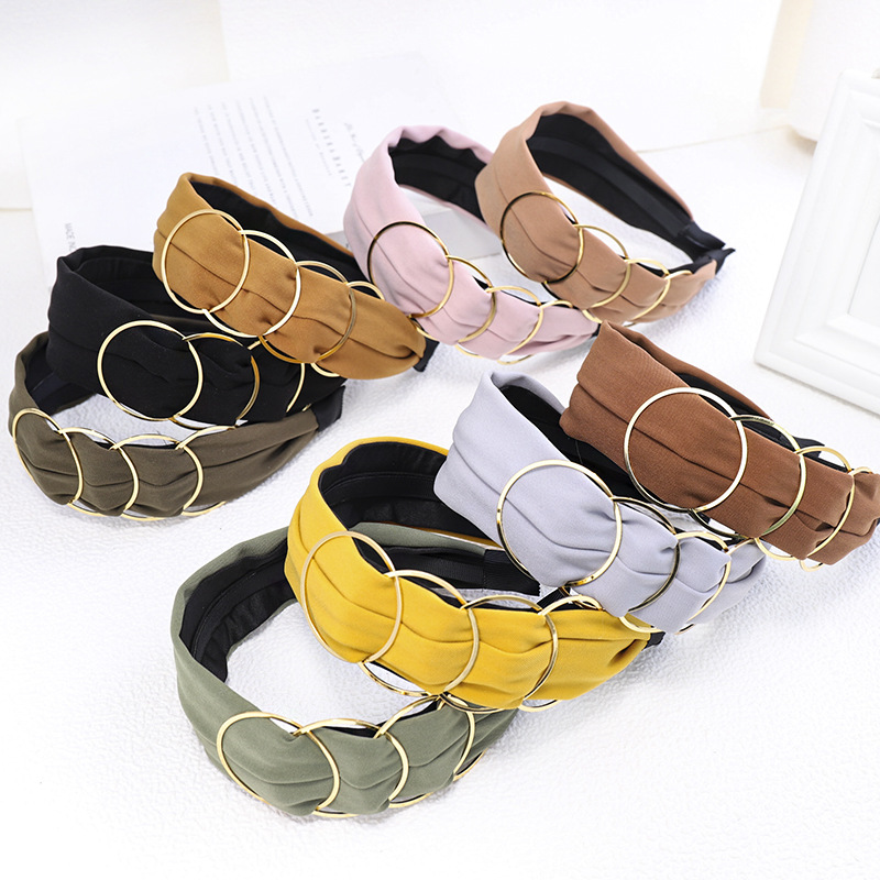 

Fashion Gold Metal Clasp Hair Bands For Women Hair Clips Hoop For Accessories Girls Headband Washing Headwear diademas