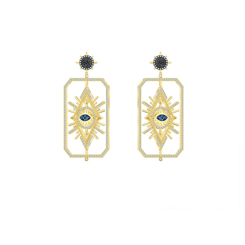 

SWA Flip Fate Card Earrings Retro Mystery Women Fashiong Jewelry Gift