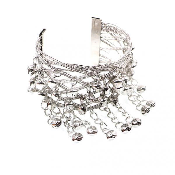 

Ethnic Bell Tassels Upper Arm Cuff Armlet Armband Bracelet Brangle Silver Color