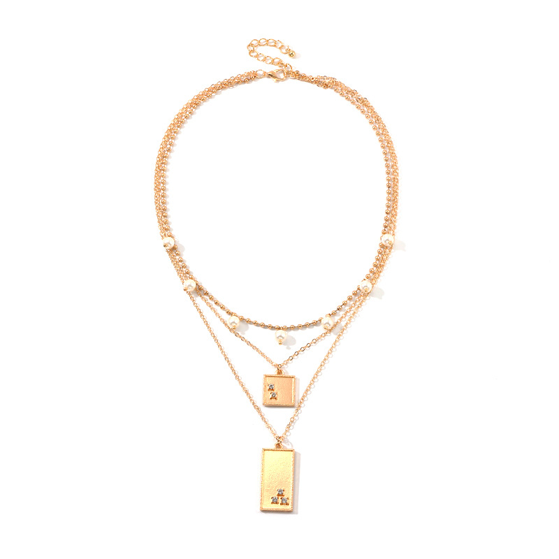 

Alloy Pearl Cube Choker Necklace For Women Jewelry Collares Friends Chains Novel Girl Accessories Aesthetics Suspension XL10188