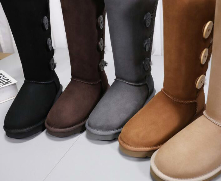 

2020 HOT SELL NEW CLASSIC DESIGN AUS 3 BUTTON WOMEN SNOW BOOTS U187300 TALL WOMEN BOOTS KEEP WARM BOOTS US3-12 FREE SHIPPING, Black