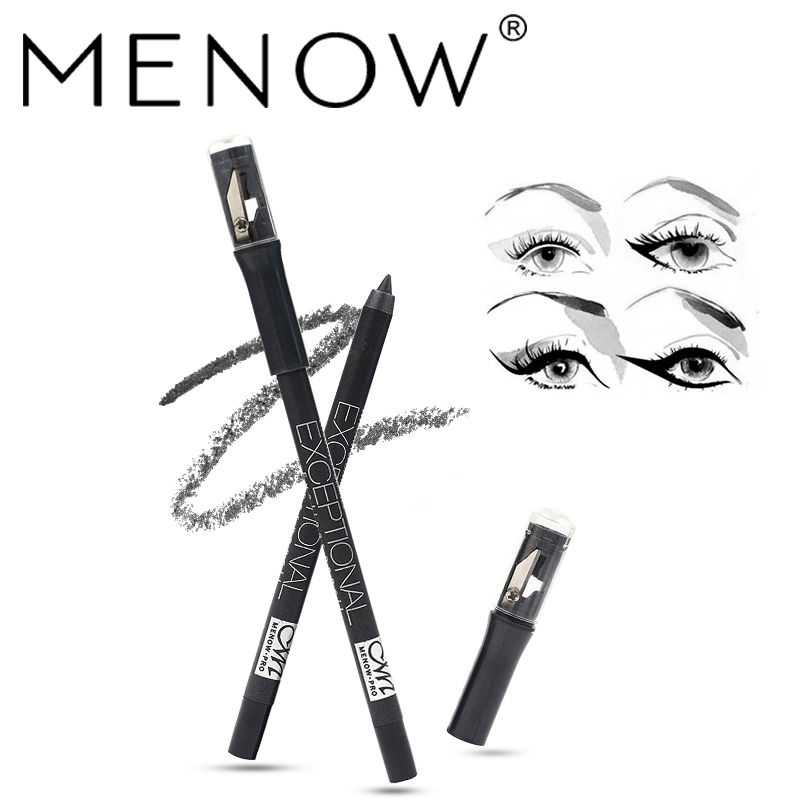 

MENOW Black Eyeliner Pencil with Sharpener Waterproof Eyeliner Stick Eye Liner Professional Makeup Cosmetic drop ship P14004, Black eyeliner pen