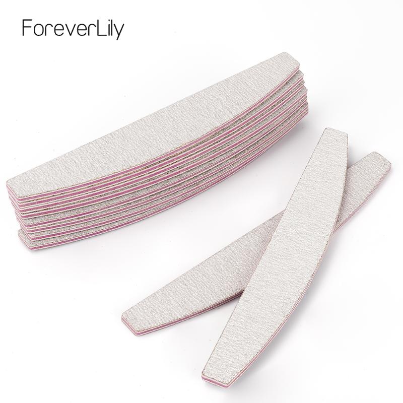 

10 PCS Gray Nail File Sponge Bar 100/180 Roughness Double Side Polishing Buffer Nail Sanding File Shape Manicure Tools