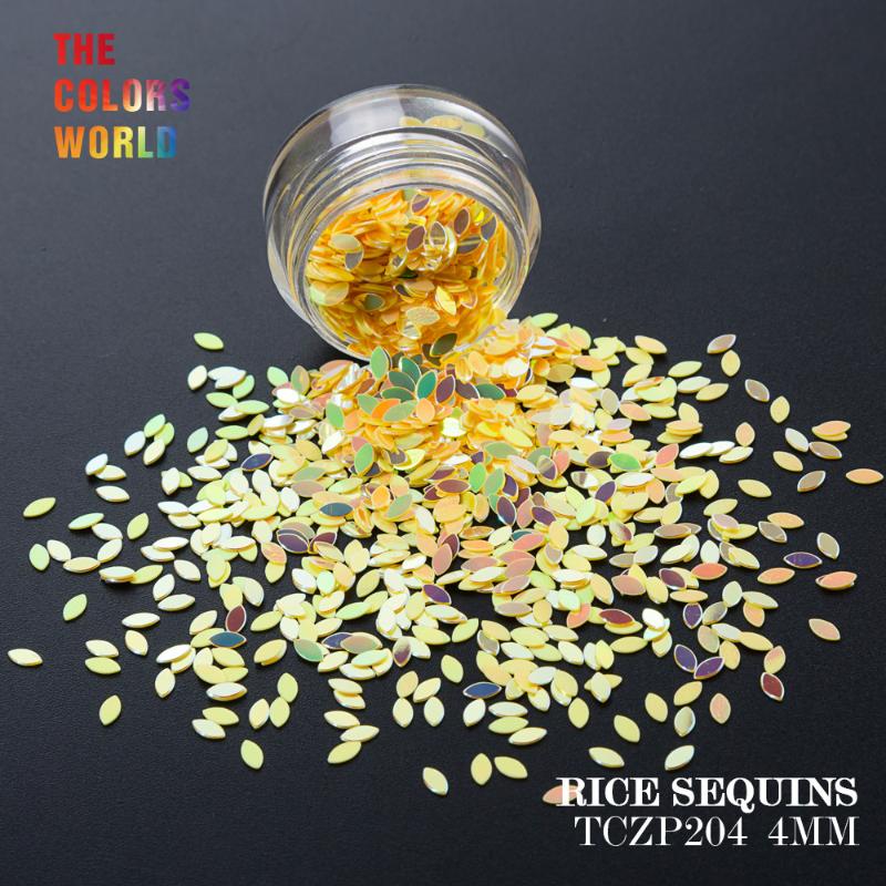 

TCT-128 Rice Shape 4MM Sequins For Nail Art Decoration Body Art Nail Gel Polish Makeup Crafts Decoration Manual DIY