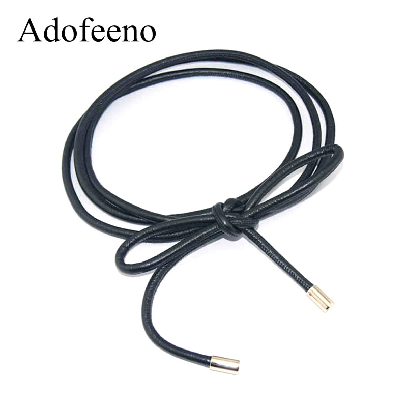 

Adofeeno New Fashion belts for Women Thin Belt Waistband Round Rope Leather Decoration Strap Best Match Accessories, White