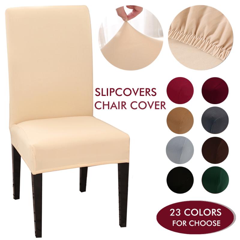 

Chair Covers Cover Stretch Universal Slipcover Elastic Dining Seat Chairs Spandex Soild Color For Kitchen Wedding Banquet El