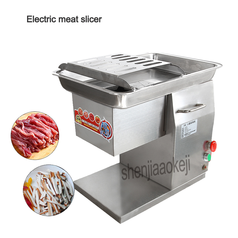 

280KG/h Commercial Meat Slicer Machine 2.5/3/4/5mm Desktop Meat Cuting Machine Stainless Steel Slice 110/220V