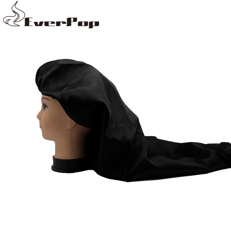 

2020 EverPop Custom Shop Logo Silk Satin Bonnet Double Layer Virgin Hair Extensions/Hair Wigs Sleep Satin Silk Bonnet