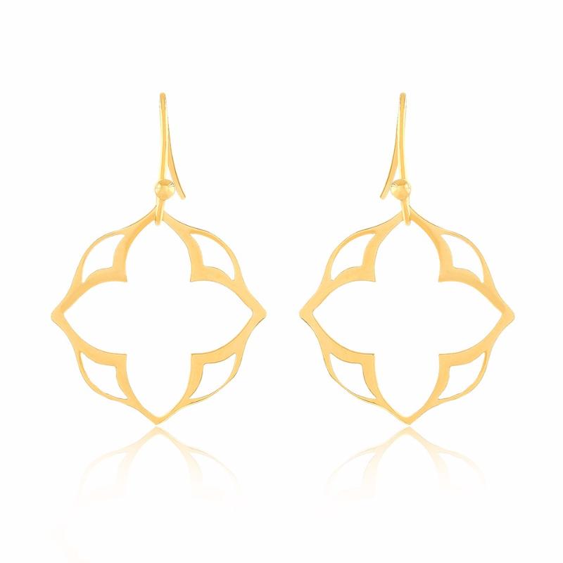 

Dangle & Chandelier Bohemia Gold Charm Clover Drop Earrings For Women Vintage Jewelry Gifts Stainless Steel Silver Color Brincos Bijoux Femm