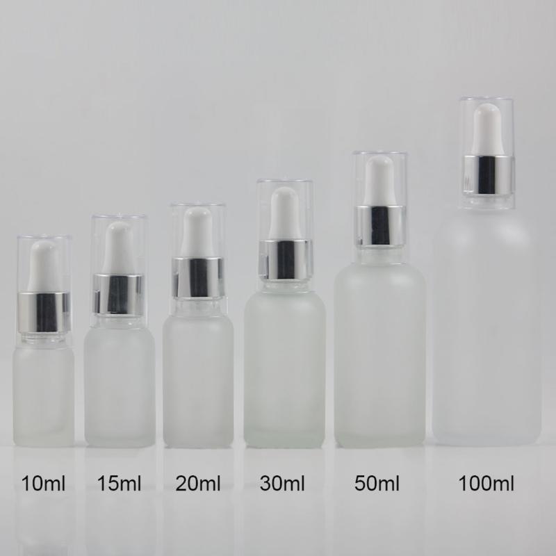 

Frosted Clear/White Glass Essential Oil Bottle 10ml Dropper