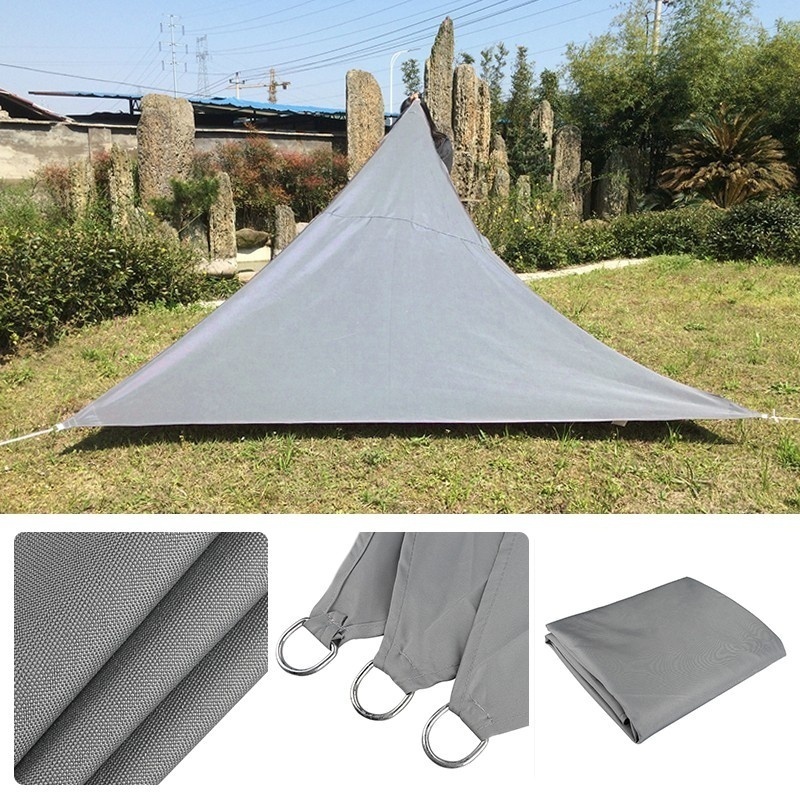 

300D Waterproof Anti-UV Polyester Triangle Awning Sun Shading Net Camping Awning Outdoor Sun Shelter Garden Canopy Shade Cloth