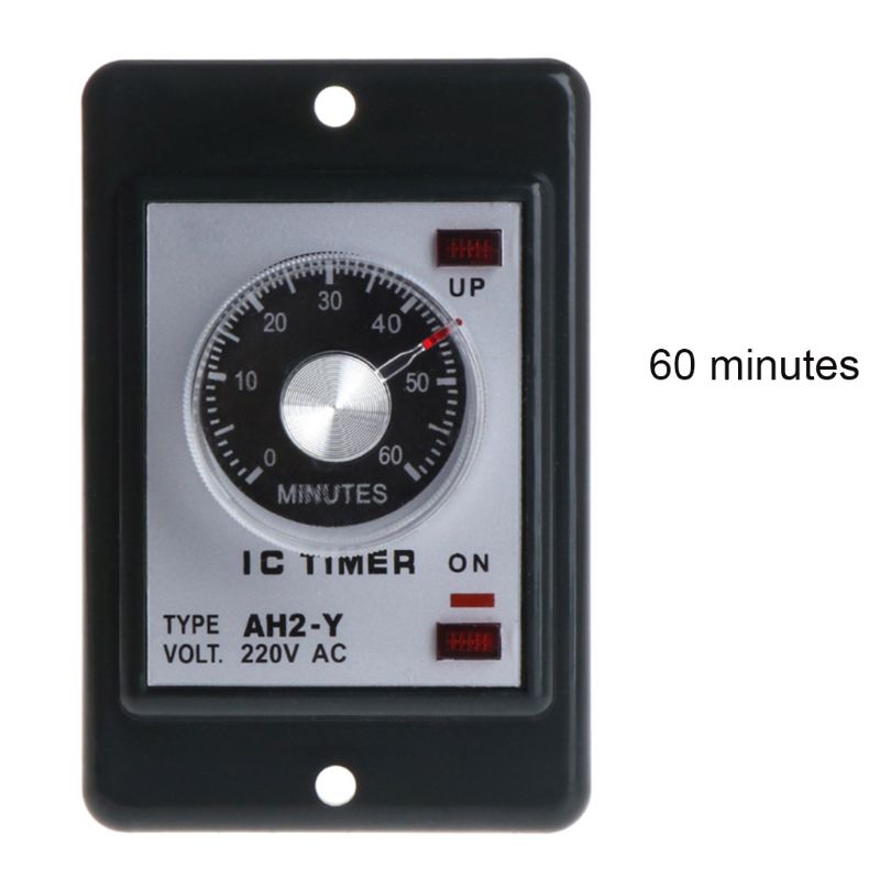 

AC 220V AH2-Y Power On Delay Timer 1/3/5/10/30/60 Seconds 3/6/10/30/60 Minutes 50JC