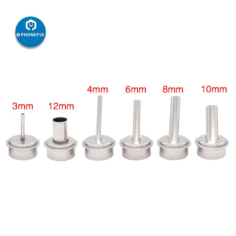 

Quick 861DW Hot Air Rework Station Resisting Nozzles 3/4/6/8/10/12mm 45 Degree Nozzle Sleeve Quick 861DW TR1300A Heat Gun Nozzle