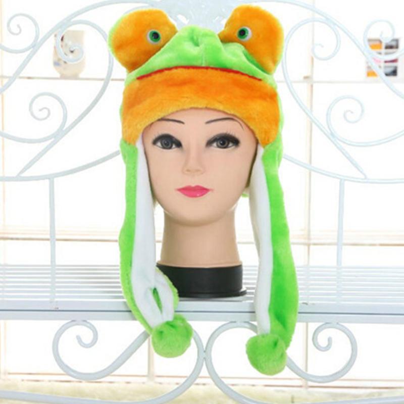 

Cute Gifts Cartoon Animal Costume Cap Adults Hat Soft Plush Performance Props Funny Kids, Brown