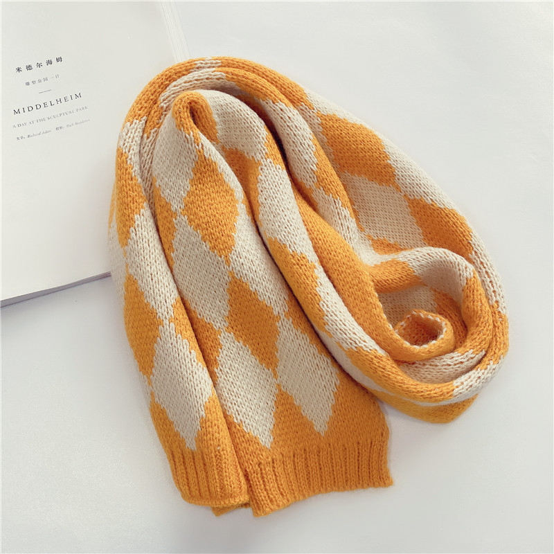

2020 New Children's Solid Color Wool Knitted Scarf Winter Girls Long Scarf Boys Girls Kids Baby Neckerchief
