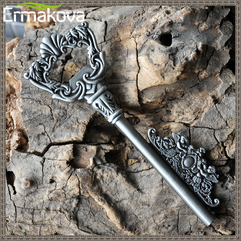 

ERMAKOVA 17.8cm Length Metal Horse Lucky Key Vintage Bottle Opener Beer Key Shaped Corkscrewer Cork Puller Remover Wedding Favor