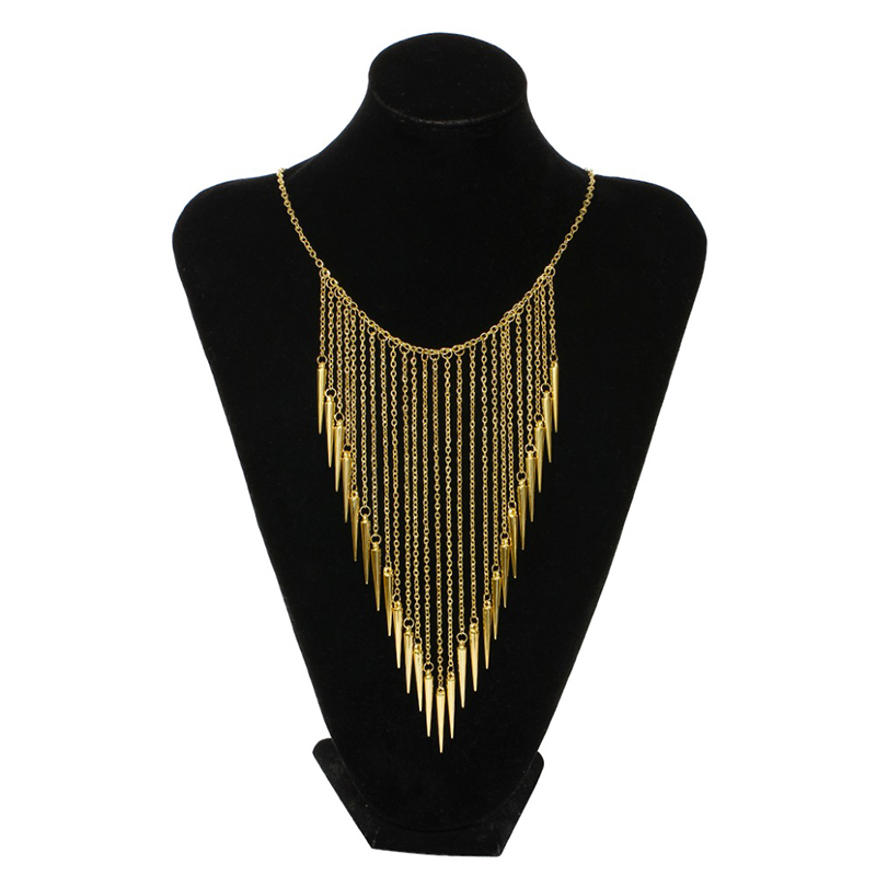 

Long Chain Necklaces & Pendants For Women Retro New Alloy Female Statement Choker Necklace Fashion Jewelry Collier Femme