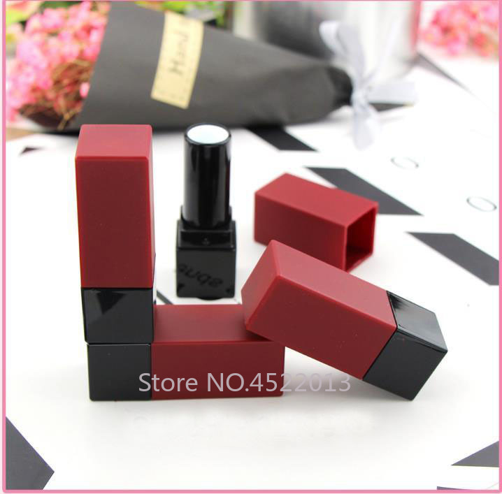 

20pcs/lot 50pcs/lot 12.1mm Red + Black Classic Lip Rouge Container, Empty Square Plastic Lipstick Tube, Cosmetic Lip Bottle
