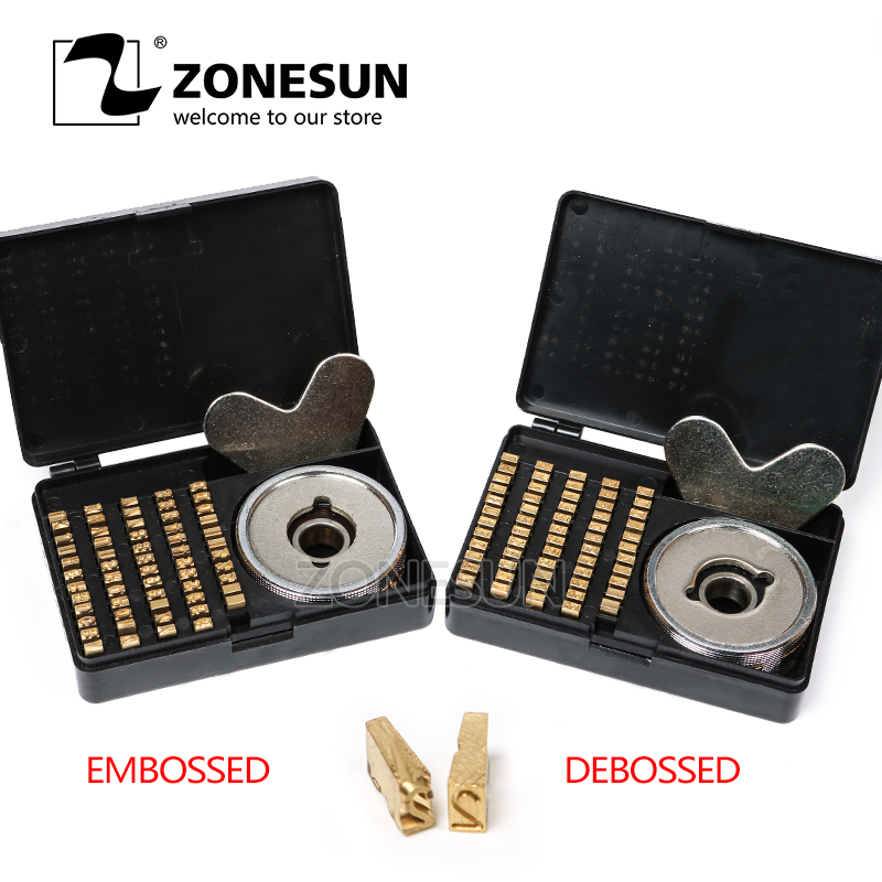 

ZONESUN Heat Stamping Alphabet Set Press Machine 900 770 Alphabet Set Date Coding Machine Letter Numbers Brass for 770