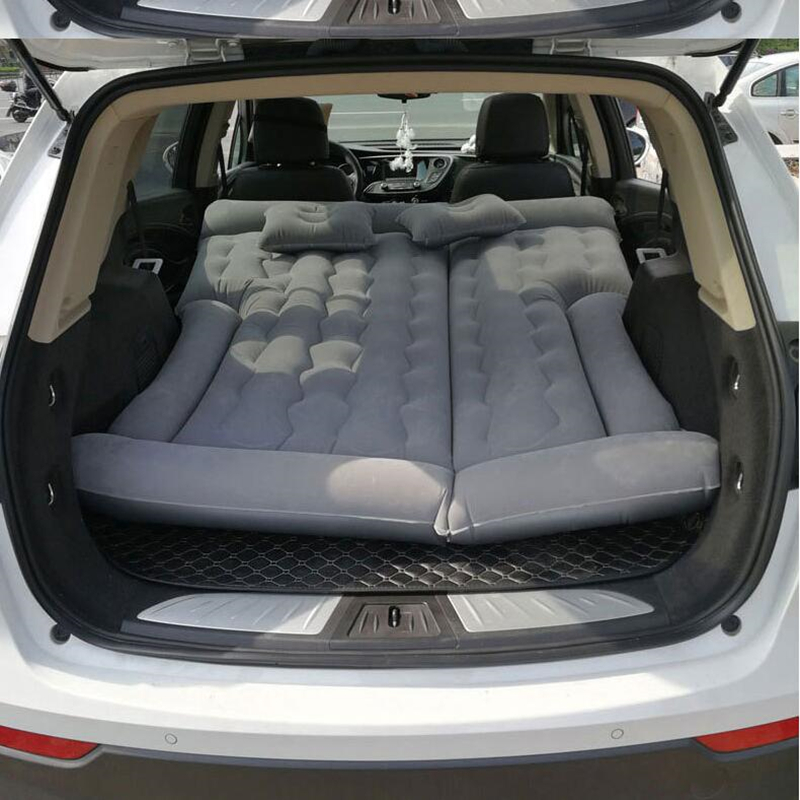 

164*132cm SUV Inflatable Car Travel Bed Camping Adjustable Air Mattress Seat Cover Pillow Flocking Cloth Ventilate Outdoor Kids