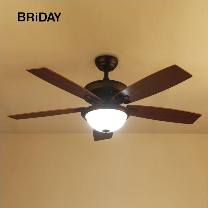 

52 inch ceiling Fan light with remote control Nordic Simple Home Dining Lamps LED American Retro Children's Room Bedroom Lamp