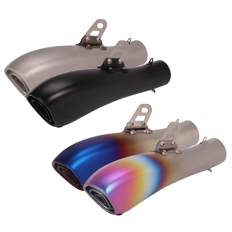 

60.5MM Escape Muffler Pipe Exhaust Tips Stainless Steel Removable DB Killer Slip On Motorcycle Dirt Bike ATV