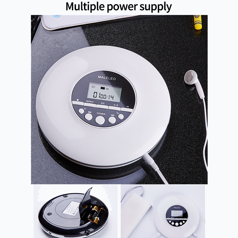 

Portable CD Player, for Adults Students Kids Personal CD Player with Headphones Jack, Walkman with LCD Display -Bla